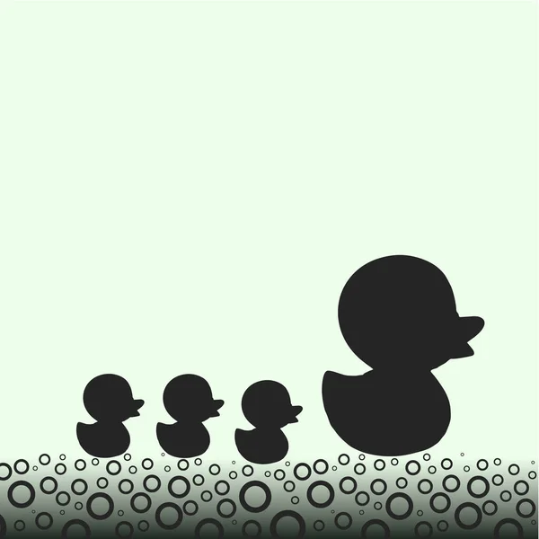 Familia Cuatro Patos — Archivo Imágenes Vectoriales