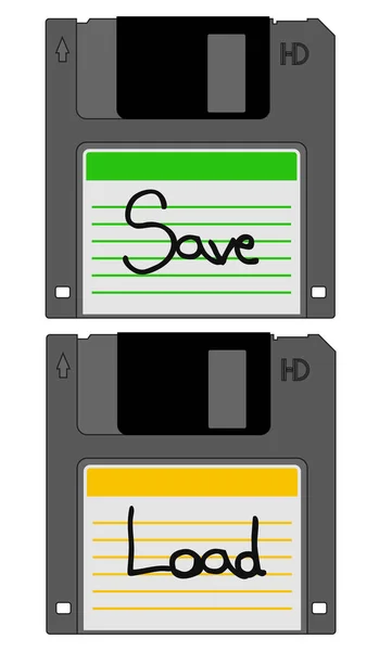 Carregar Salvar Ilustração Vetorial —  Vetores de Stock