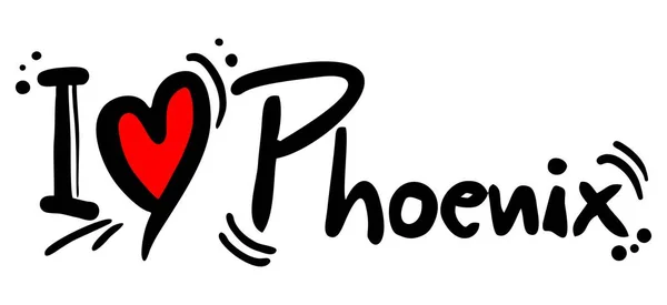 Phoenix Amor Vector Ilustración — Archivo Imágenes Vectoriales