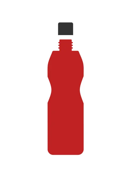 Plastic Red Bottle Vector Illustration —  Vetores de Stock