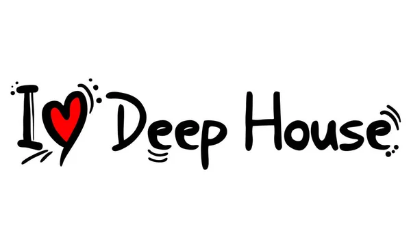 Deep House Hudební Styl Láska — Stockový vektor