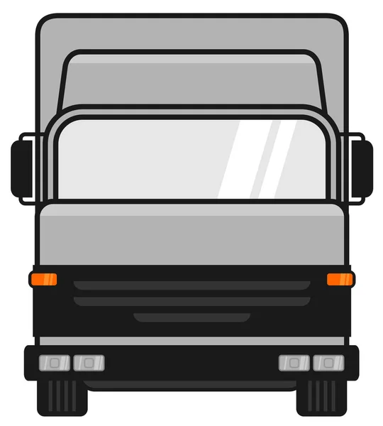 Graue Lkw Vektor Illustration — Stockvektor