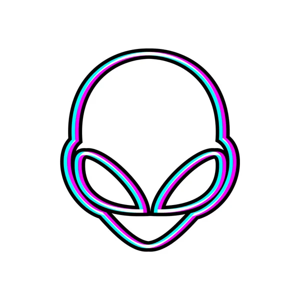 Effet Visuel Icône Alien — Image vectorielle