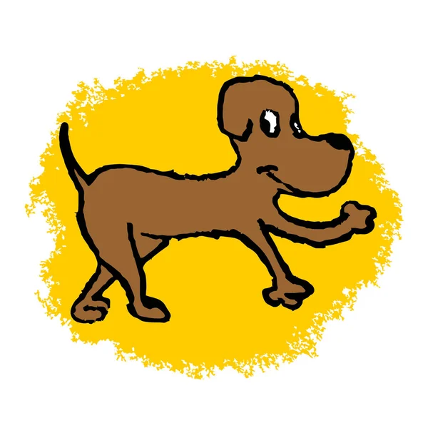 Tecknad Hund Vektor Illustration — Stock vektor