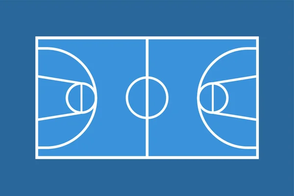 Cancha Baloncesto Vector Ilustración — Vector de stock