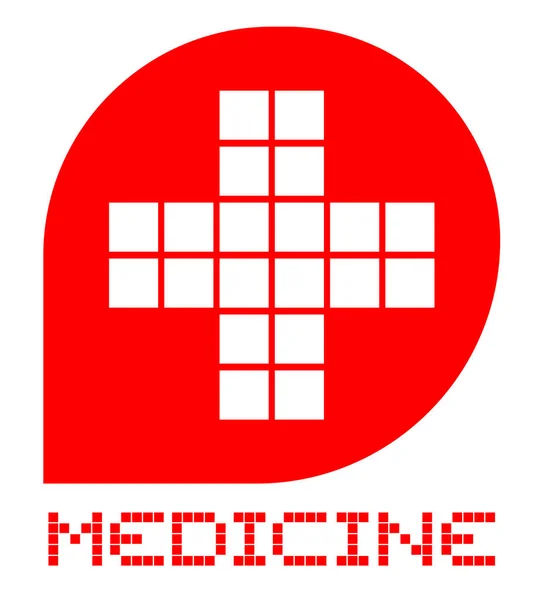 Medicina Emblema Vetor Ilustração — Vetor de Stock