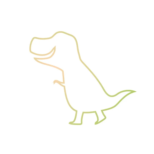 Ilustração Vetor Dinossauro Agradável —  Vetores de Stock