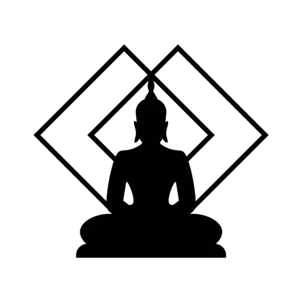 Design Buddha Ikon Vektor Illustration — Stock vektor