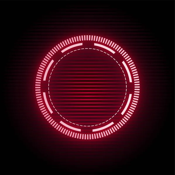 Kruh Futuristický Světelný Vektor Ilustrace — Stockový vektor