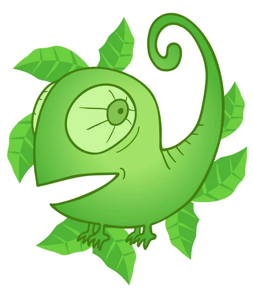 Vektorová Ilustrace Mint Chameleon — Stockový vektor