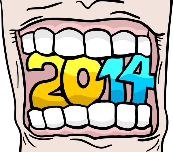Mouth 2014 Vektor Illustration — Stock vektor