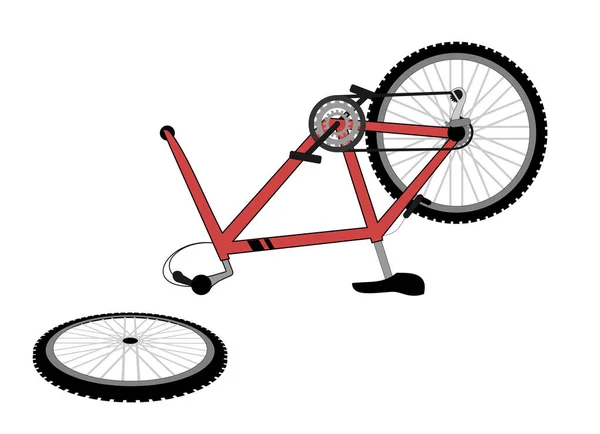 Bicicleta Rota Vector Ilustración — Vector de stock