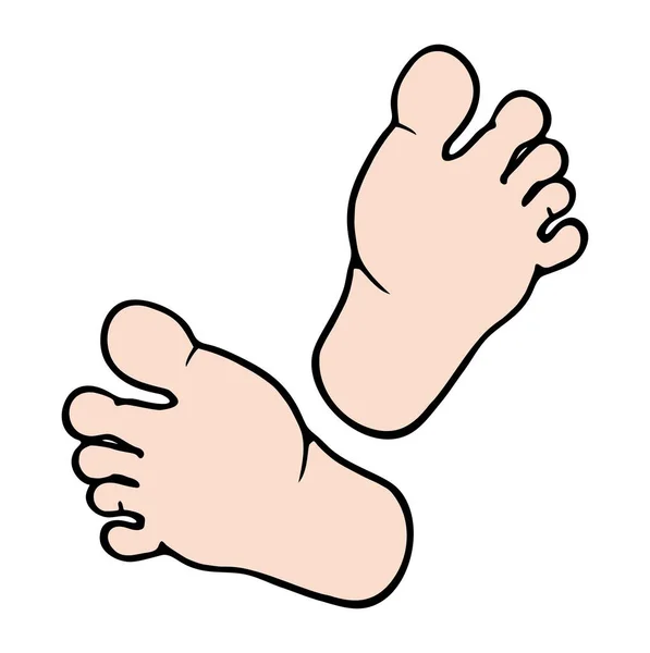 Cartoon Foot Vector Illustration — Stock Vector