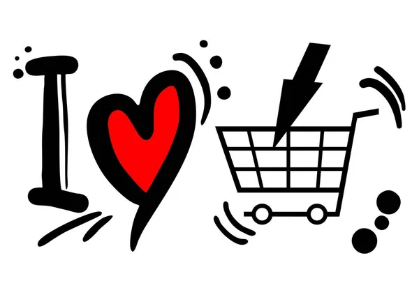 Amor Comprar Vector Ilustración — Vector de stock