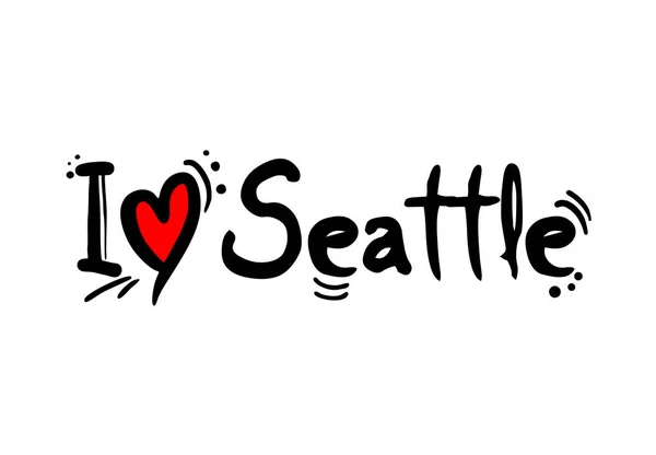 Seattle Stany Zjednoczone Wektor Miasta Ilustracja — Wektor stockowy