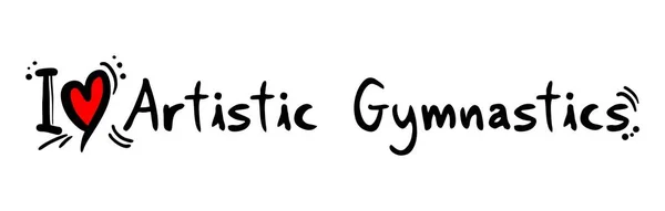 Illustration Vectorielle Amour Gymnastique Artistique — Image vectorielle