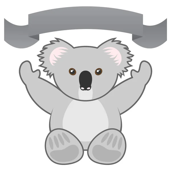 Koala Sztandar Wektor Ilustracja — Wektor stockowy