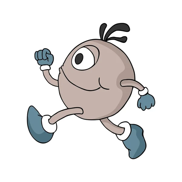 Personaje Dibujos Animados Corriendo Ilustración Vector — Vector de stock