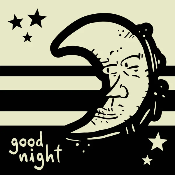 Boa Noite Símbolo Vetor Ilustração —  Vetores de Stock