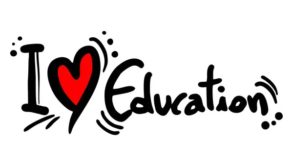 Educación Amor Vector Ilustración — Vector de stock