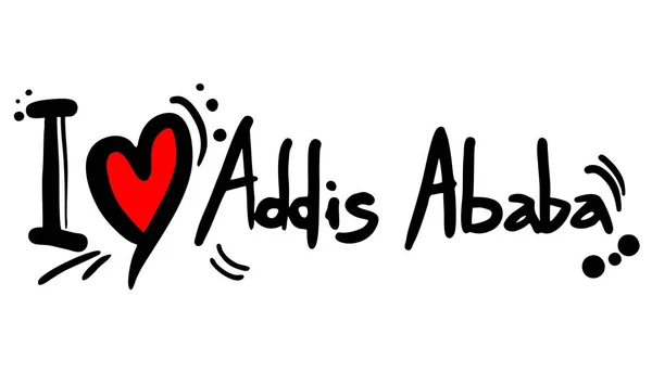 Miłość Addis Abeba Wektor Ilustracja — Wektor stockowy