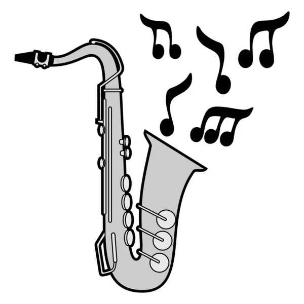 Icon Saxophone Vector Illustration — Stock Vector