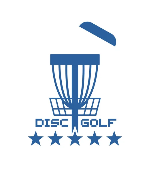 Disk golf sembolü vektör illüstrasyonu