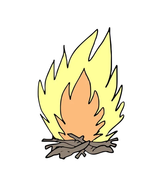 Векторная Иллюстрация Огнём — стоковый вектор