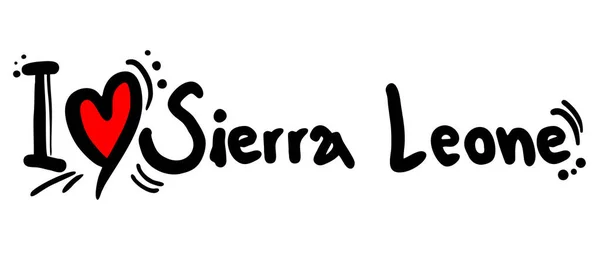Sierra Leona Vector Amor Ilustración — Archivo Imágenes Vectoriales