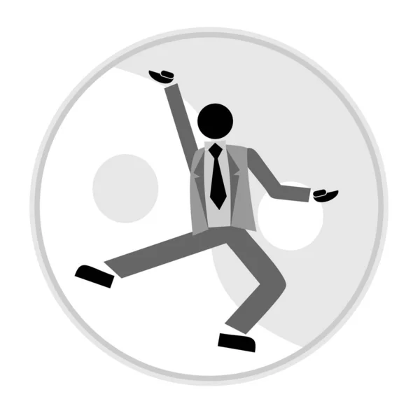 Hombre Negocios Con Una Pelota Las Manos — Vector de stock