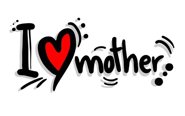 Love Mother Vector Illustration — Stock Vector