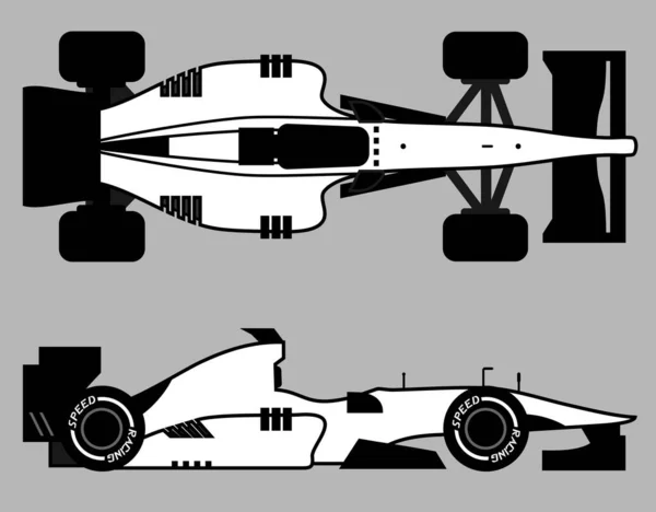 Carro Corrida Vetor Ilustração —  Vetores de Stock