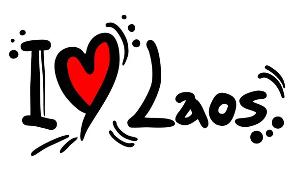 Miłość Laos Wektor Ilustracja — Wektor stockowy