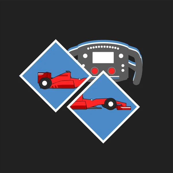 Αγωνιστικά Αυτοκίνητο Διανυσματική Απεικόνιση — Διανυσματικό Αρχείο