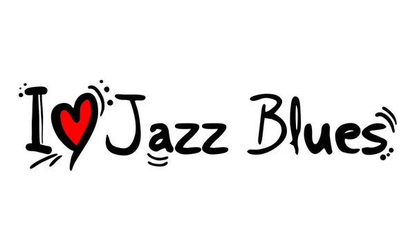 Jazz Blues Music Style Love — Stock Vector