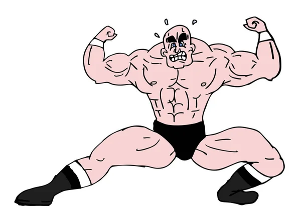 Illustrazione Vettoriale Dell Uomo Muscolare — Vettoriale Stock