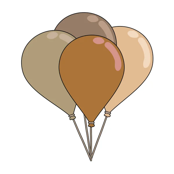 Flygande Ballong Vektor Illustration — Stock vektor