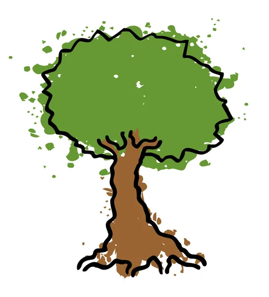 Wektor Ilustracja Zielonego Drzewa — Wektor stockowy