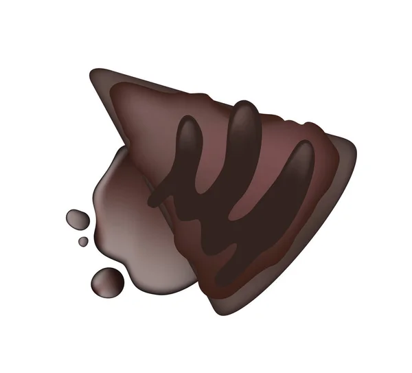 Ilustração Bolo Chocolate Saboroso — Vetor de Stock