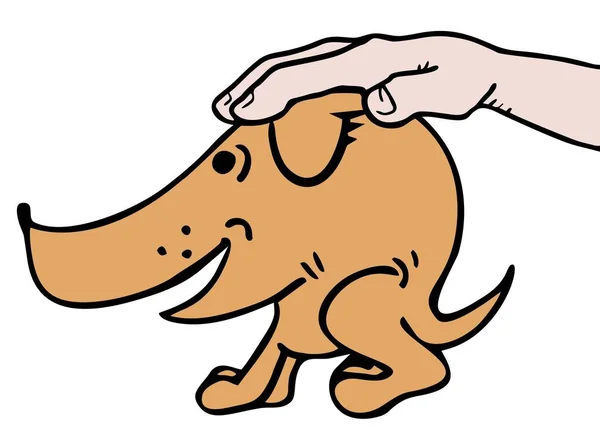 Ilustración Vectorial Perro Dibujos Animados — Vector de stock