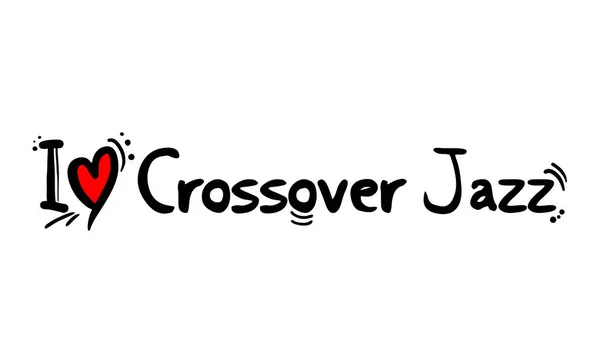 Crossover Jazz Music Style Love — Stock Vector