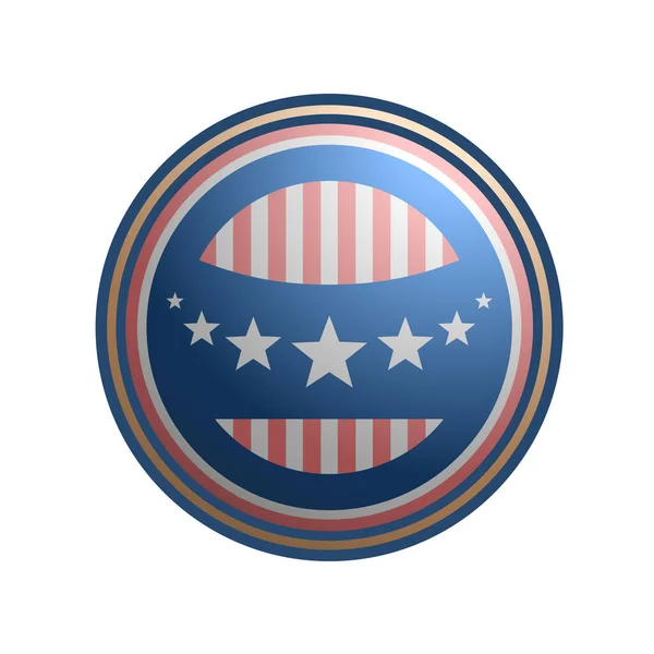 Estados Unidos Emblema Vector Ilustración — Archivo Imágenes Vectoriales