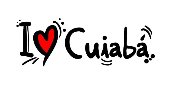 Cuiaba City Brazil Love Message — Wektor stockowy