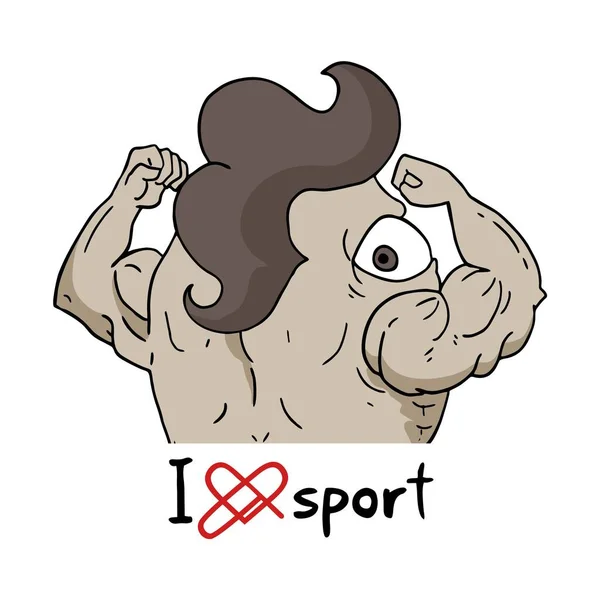 Aime Sport Message Vectoriel Illustration — Image vectorielle
