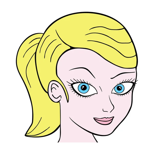 Blondynka Dziewczyna Wektor Ilustracja — Wektor stockowy