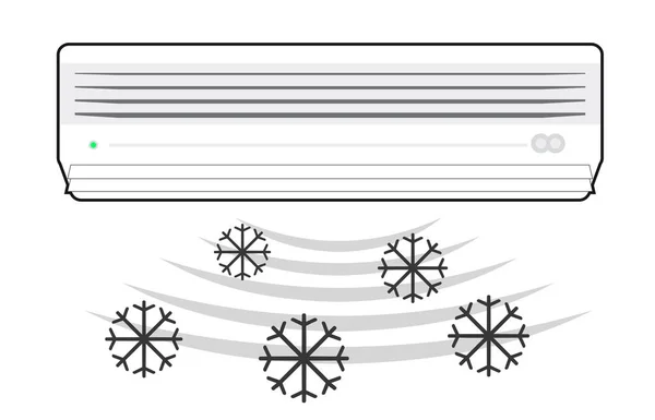 Wektorowa Ilustracja Zestawu Klimatyzatora Śniegu — Wektor stockowy