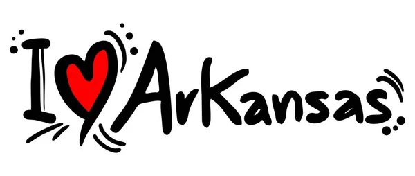 Arkansas Kärlek Vektor Illustration — Stock vektor