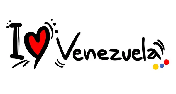 Venezuela Love Vector Illustration — Stock Vector