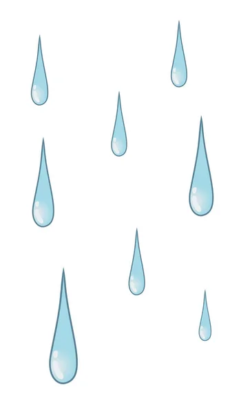 Gouttes Pluie Illustration Vectorielle — Image vectorielle