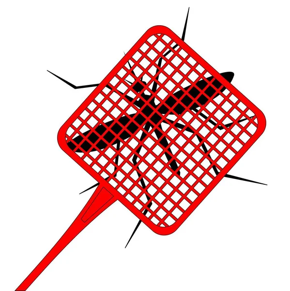 Captura Mosquito Ilustração Vetor — Vetor de Stock